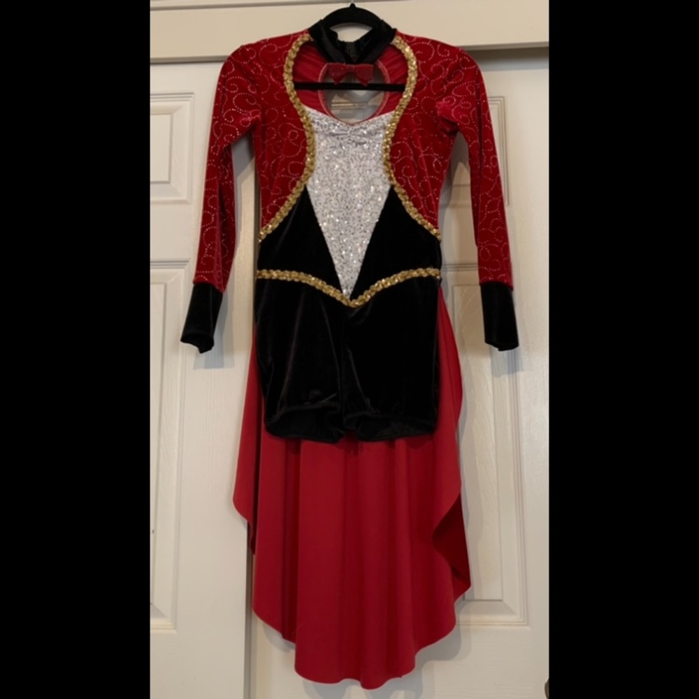 Black & Red Velvet Shorts Dance Christmas Halloween Costume Sz 3 EUC